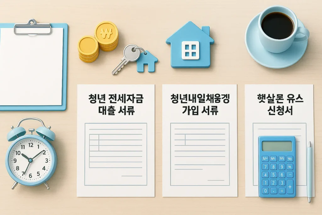 2025 청년지원 패키지 분석 전세대출·내일채움공제·햇살론 유스 신청 서류 세트
