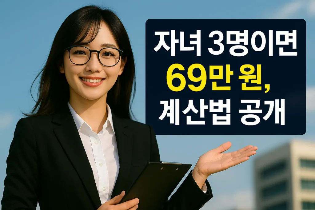 자녀 3명이면 69만 원 계산법 안내 썸네일 이미지