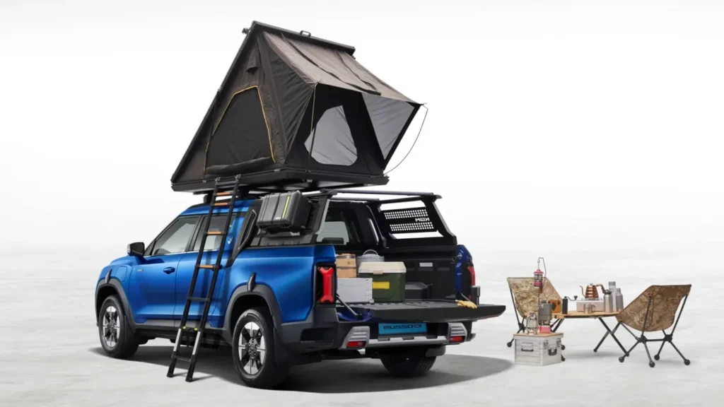 KGM O100 V2L technology powering camping gear and rooftop tent