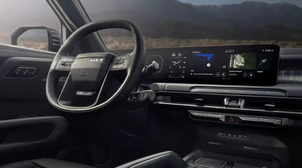 Interior of 2027 Telluride with dual 12.3-inch curved panoramic displays