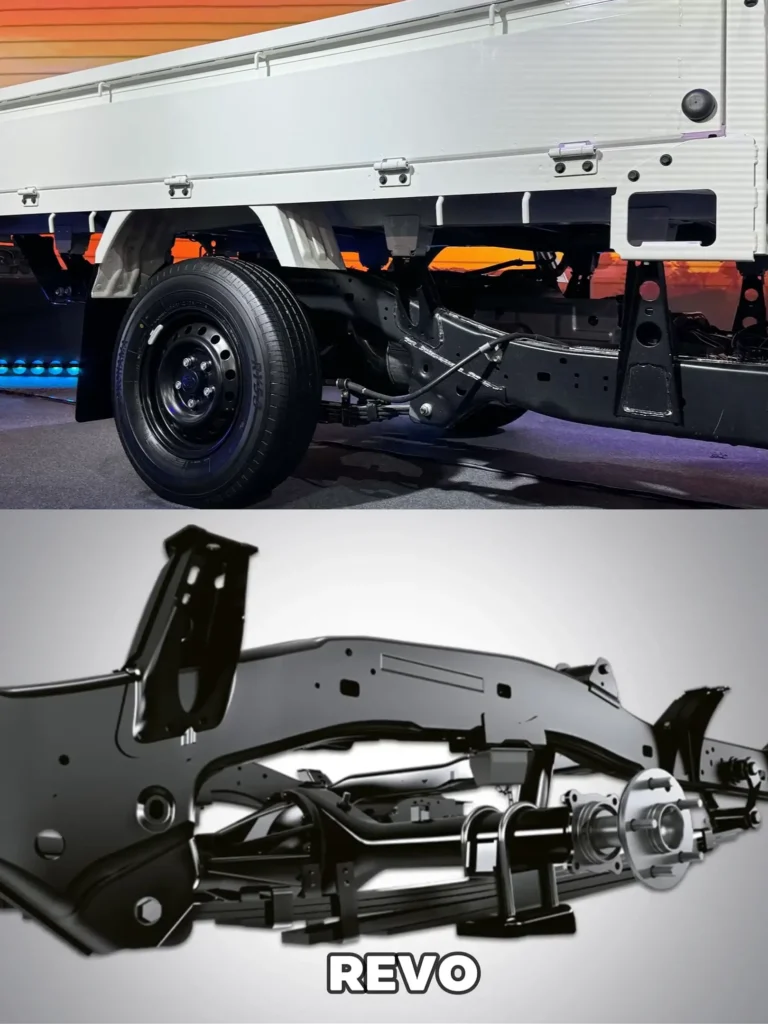 Heavy duty steel ladder frame chassis of Toyota Hilux Revo