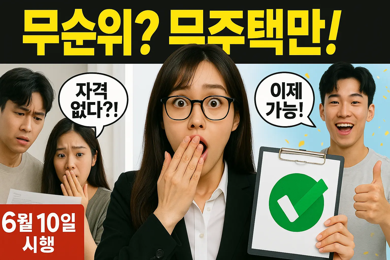 무순위 청약 거주요건 단지별 기준 “무순위 청약 변경: 무주택만 가능, 거주요건은 지자체 재량(6월 10일 시행)”