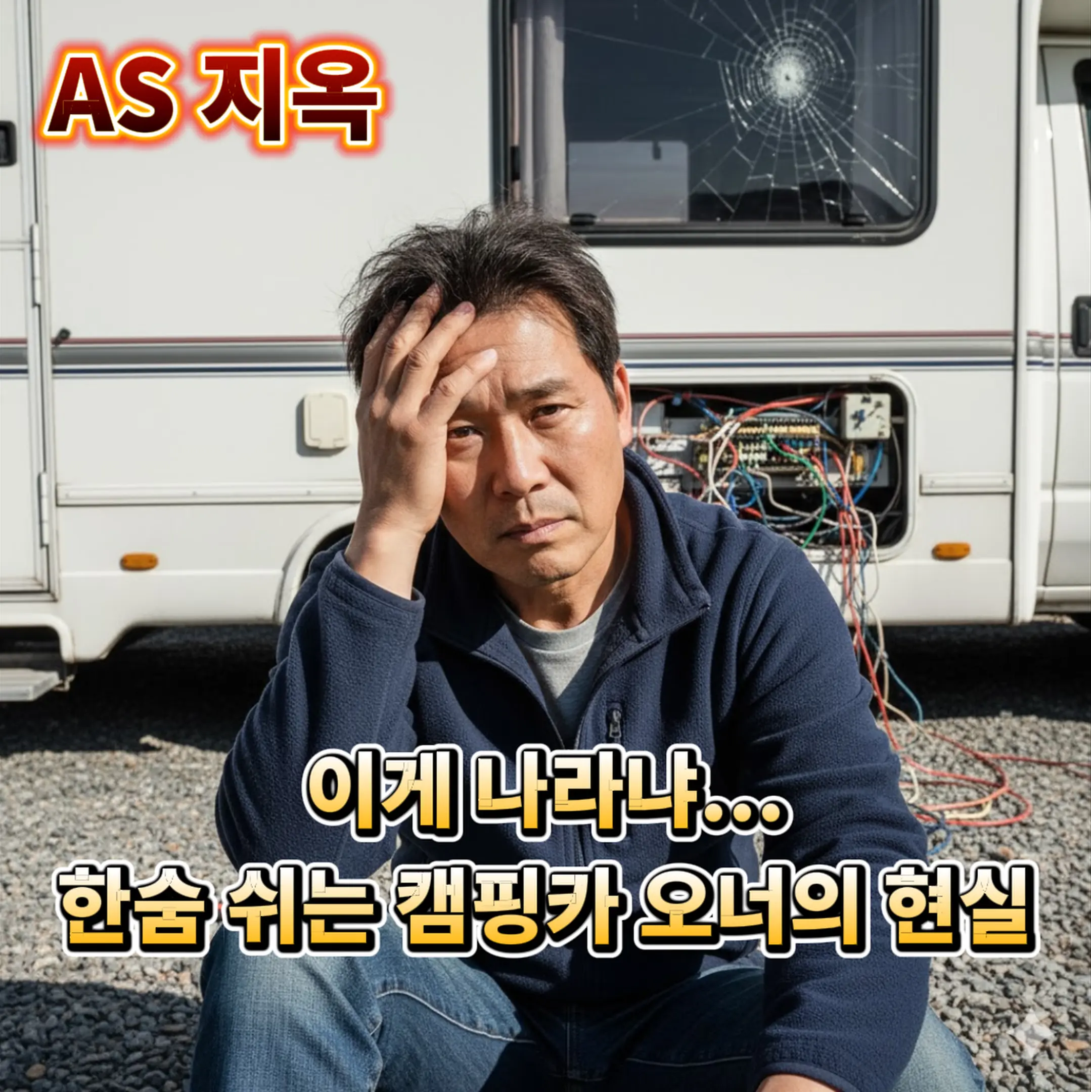 수리비 폭탄과 끝없는 AS 대기로 좌절하는 캠핑카 오너의 현실. 당신도 예외는 아닙니다.