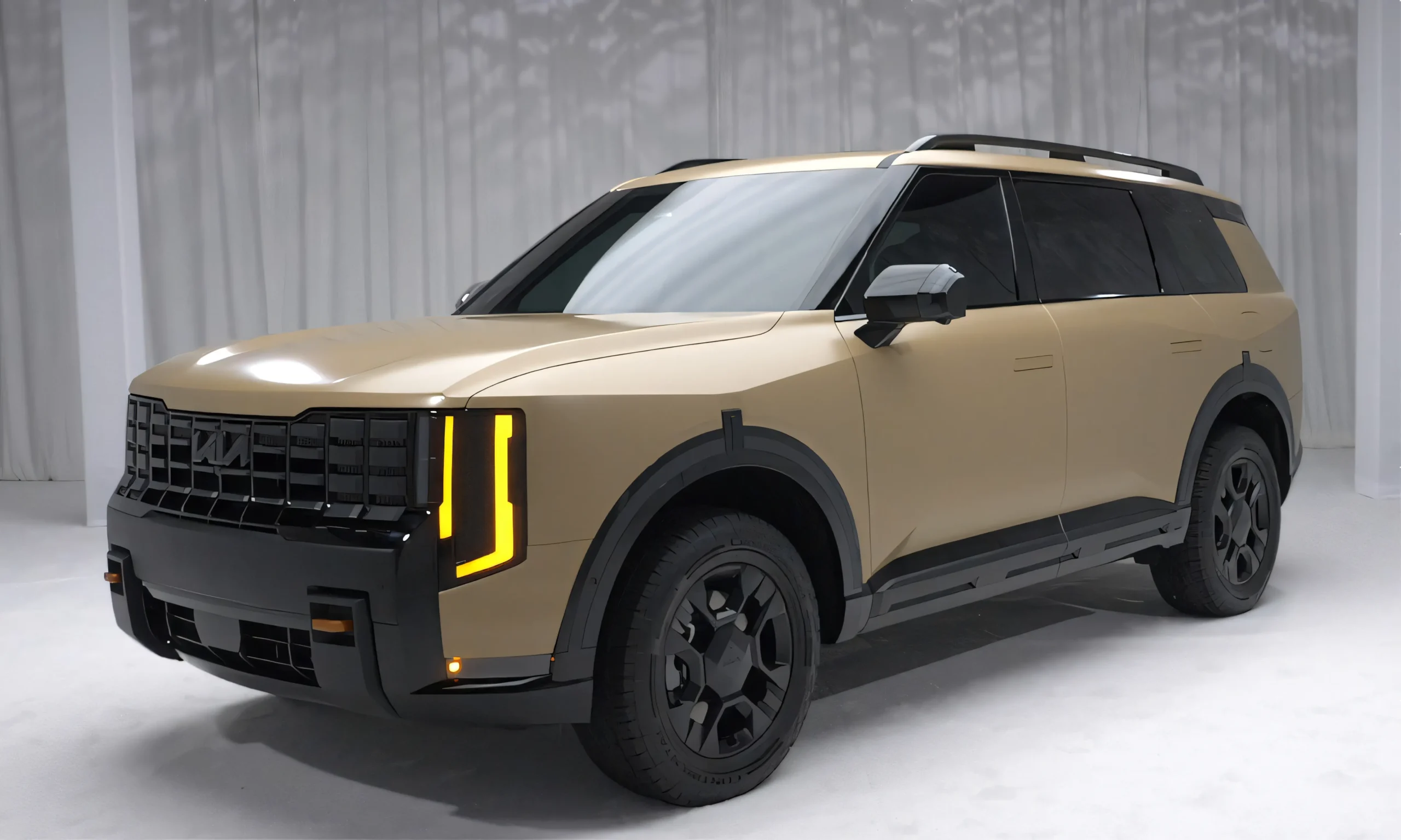 Side profile view of the 2027 Kia Telluride showing extended wheelbase
